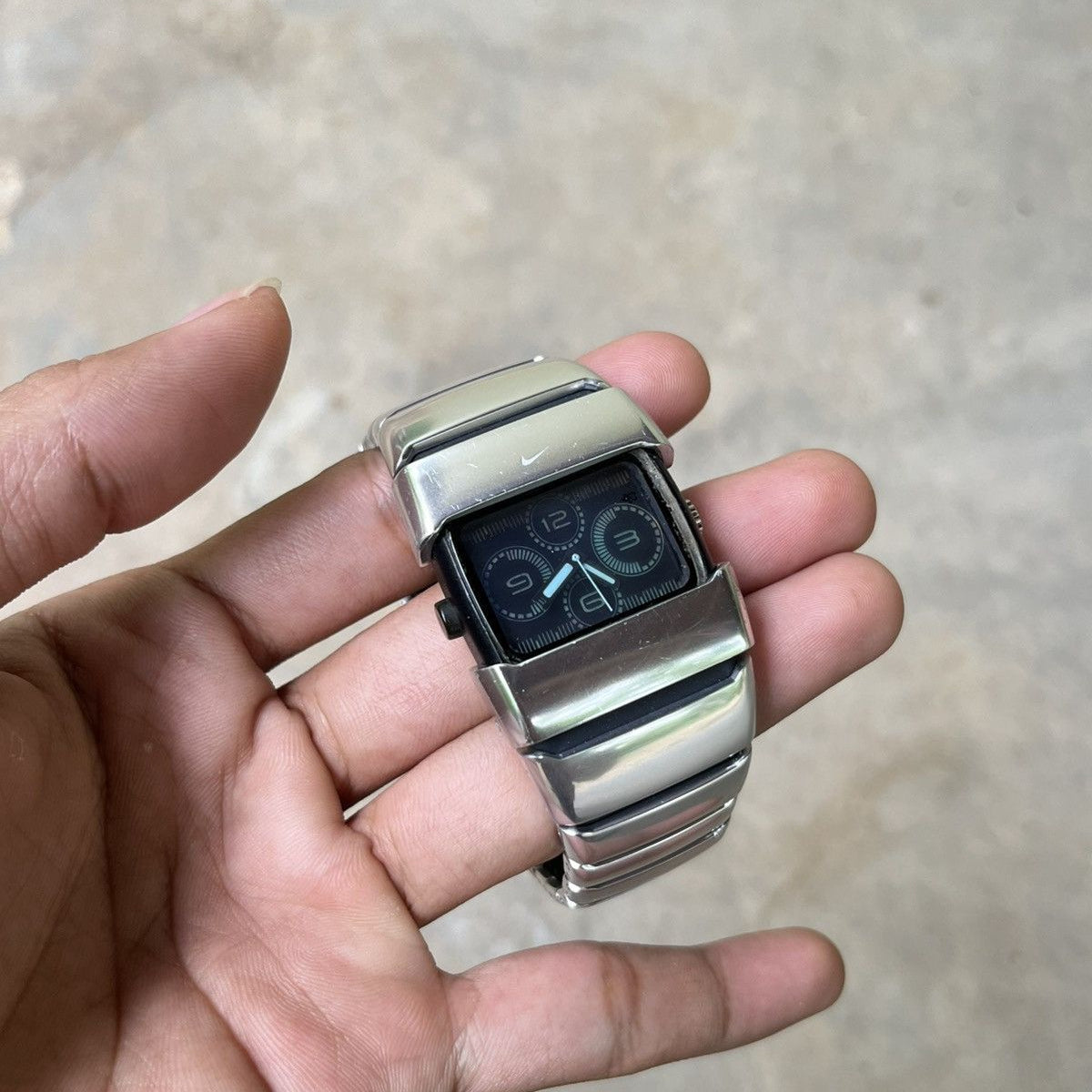 D-line Analog Blue Silver vintage Nike analog sport watch, view 5
