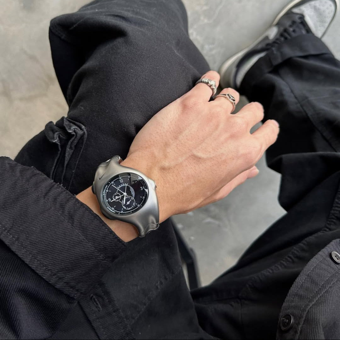 Triax Armored Super Navy vintage Nike analog sport watch, view 3